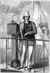 Illustration des Buches "Von der Erde zum Mond" von Jules Verne, Hetzel-Ausgabe