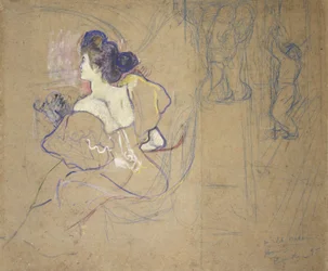 Madame Thadée Natanson (Misia Godebska, 1872-1950) im Theater