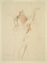 Mademoiselle Cocyle als Helena von Troja in La Belle Helene