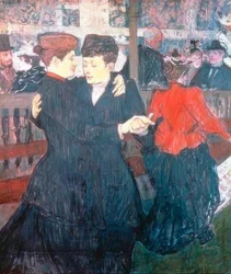 Im Moulin-Rouge. Die zwei Tänzerinnen