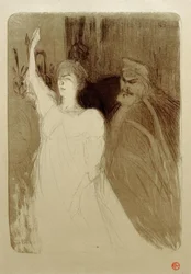 Bartet und Mounet-Sully in Antigone