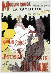Toulouse-Lautrecs Plakat für das Moulin Rouge und La Goulue