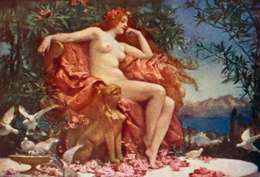 Venus auf dem Thron