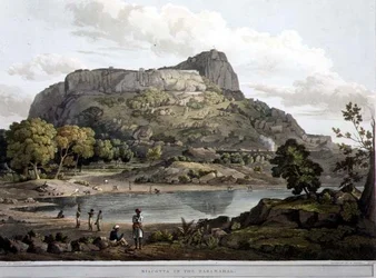 Riacotta im Baramahal, Tafel XII, graviert von Daniel Havell (1785-1826) 1809