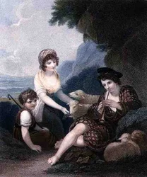 Der ländliche Minnesänger, graviert und veröffentlicht von Anthony Cardon (1772-1813)