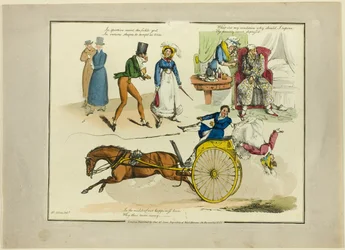 Tafel aus Illustrationen zu beliebten Liedern