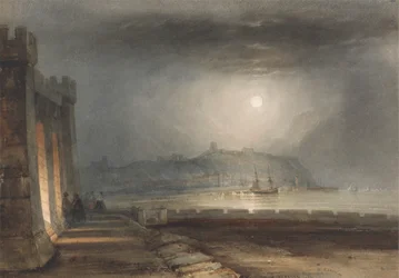 Hafen von Scarborough, Yorkshire - Mondlicht