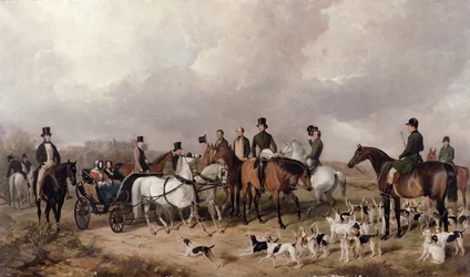 Treffen der Jagdhunde des Prinzgemahls in Windsor im Großen Park, 1845
