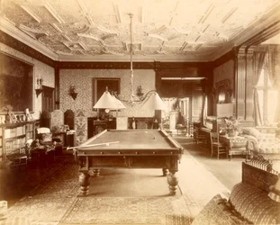 Das Billardzimmer im Ascott House, Buckinghamshire, 1889