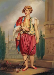Ein Porträt von Thomas Hope in türkischem Kostüm