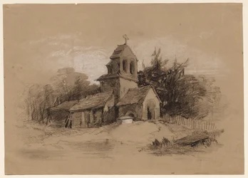 Kirche in einer Landschaft, 1800er Jahre