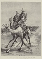 Der Vormarsch nach Dongola, das Kamelkorps auf dem Weg nach Wady Halfa
