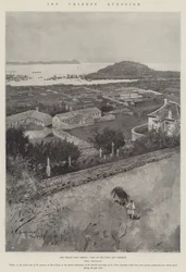 Die chinesische Frage, der Vertragshafen Chefoo, Ansicht der Stadt und des Hafens