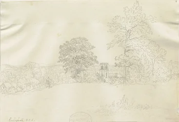 Eccleshall Village: Federzeichnung, undatiert [1788-1855]