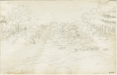 Eccleshall Village: Federzeichnung, undatiert [1788-1855]