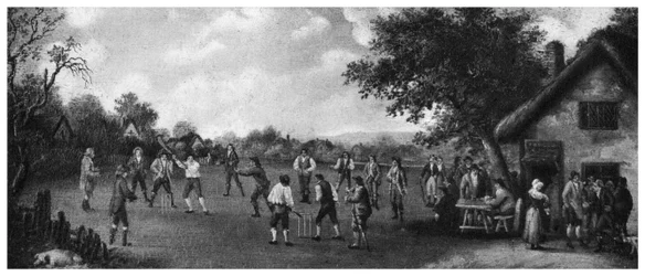 Ein Landkricketspiel, 19. Jahrhundert, 1912
