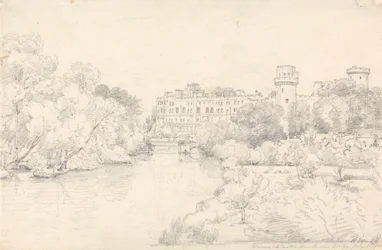 Warwick Castle von der neuen Brücke