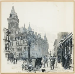 Straßenbau der Stadtverwaltung, Princess Street und Rathaus