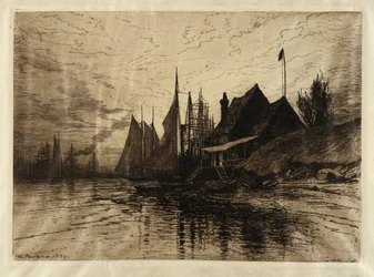 Abend, New Yorker Hafen