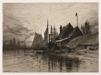 Abend im Hafen von New York