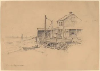 Fischerboote und Hütte