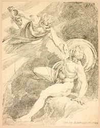 Himmlischer Ganymed, Tafel XV aus der zweiten Ausgabe von Specimens of Polyautography
