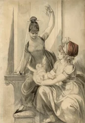 Mutter und ihre Familie auf dem Land