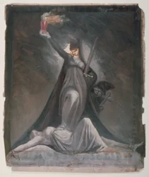 Studie für Inquisition, Illustration zu Columbiad