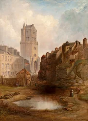 Lindsay Street Quarry und Alter Turm, ca. 1855