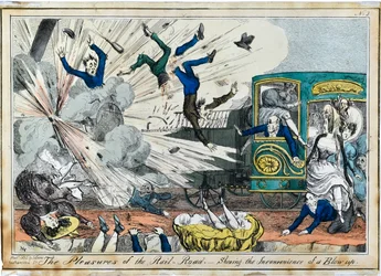 Vergnügungen der Eisenbahn. Die Unannehmlichkeiten einer Explosion