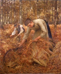 Farn sammeln, ca. 1899