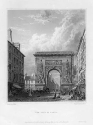 Porte Saint-Denis, Paris, Frankreich, 1820