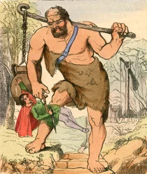 Jack von altem Blunderbore beim Schlafen erwischt