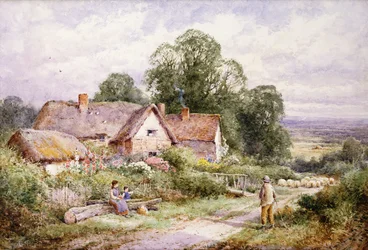 Ein Schafweg bei Woburn, Bedfordshire