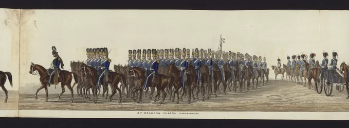 Teil der Panoramansicht des gesamten Trauerzugs von Arthur, Herzog von Wellington