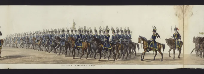 Teil der Panoramansicht des gesamten Trauerzugs von Arthur, Herzog von Wellington