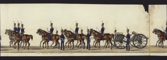 Teil der Panoramansicht des gesamten Trauerzugs von Arthur, Herzog von Wellington