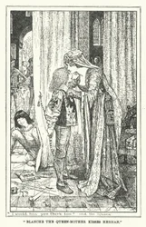 Blanche die Königin-Mutter küsst Herman
