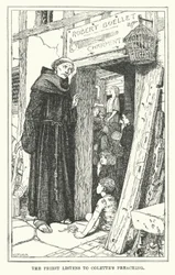 Der Priester hört Colettes Predigt zu