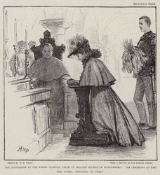 Die Konversion zur römisch-katholischen Kirche von Prinzessin Helene von Montenegro, die Zeremonie in Bari, die königliche Hochzeit in Italien