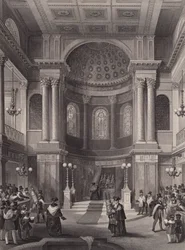 Feier des Laubhüttenfestes, jüdische Synagoge, Great St Helen