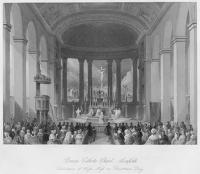 Römisch-katholische Kapelle, Moorfields. Feier der Hochmesse am Weihnachtstag