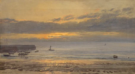 Vor Sonnenaufgang, Scarborough - Niedrigwasser, 1878
