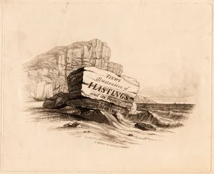 Ansichten / illustrativ von / Hastings / und seiner Umgebung / gezeichnet & graviert / von H. Morton 15 Eaton St. Pimlico, London [Titelseite]