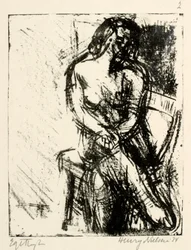 Sitzendes weibliches Modell