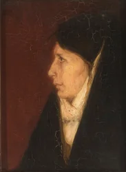 Profil eines Frauenkopfes
