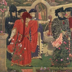 Die Wahl der roten und weißen Rosen im Tempelgarten