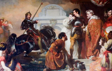 Die Herausforderung von Rodomont an Rogero, 1827