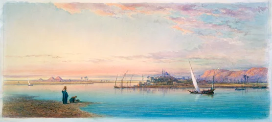Der Nil bei Bulaq, Ägypten, 1868