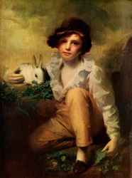 Junge mit Kaninchen, ca. 1814, 1924